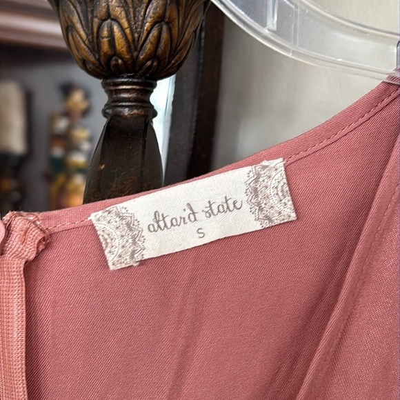 Brand New Altar’d State Salmon Marissa Romper Jumpsuit Embroidered Floral Boho - Picture 3 of 16